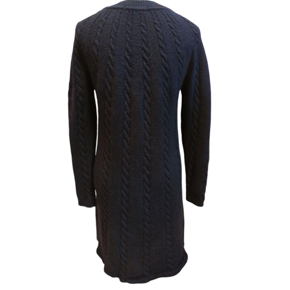 Boden Cynthia Cable Knit Wool Cotton Blend Navy Swing Dress Size 8 - Picture 4 of 10